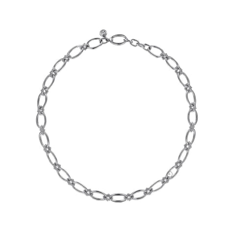 Sterling Silver Oval Link Necklace