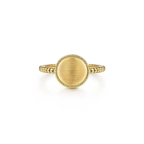 14K Yellow Gold Signet Ring