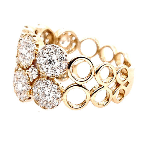 14K Yellow Gold Diamond Fashion Ring