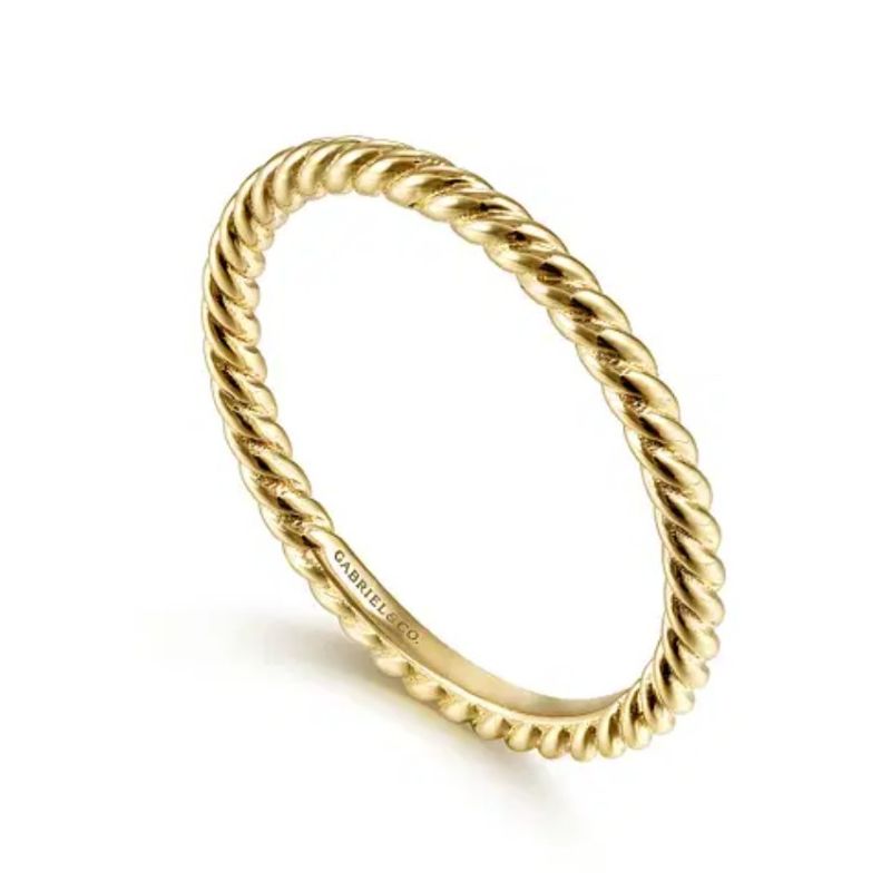 14K Yellow Gold Stackable Band
