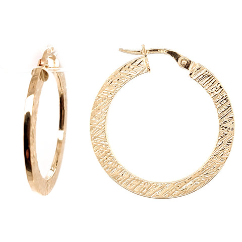 14K Yellow Gold Hoop Earrings