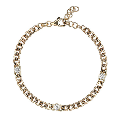 14K Yellow Gold Diamond Bracelet