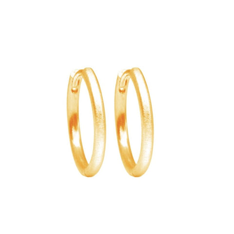 Vermeil Huggie Style Hoop Earrings
