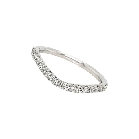 14K White Gold Diamond Band