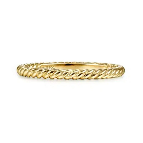 14K Yellow Gold Stackable Band