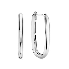 Sterling Silver Tube Hinged Hoop Earrings