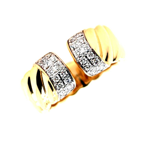 14K Yellow Gold Diamond Fashion Ring