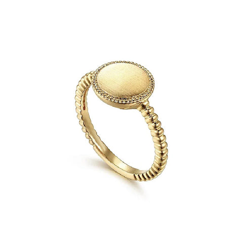 14K Yellow Gold Signet Ring