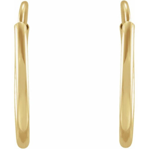 14K Yellow Gold Endless Hoop Earrings