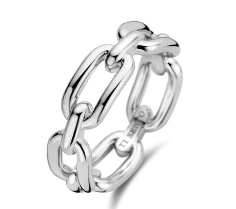 Sterling Silver Open Chain Link Ring