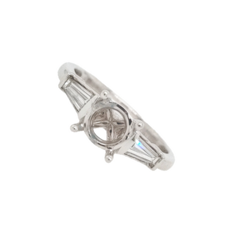 14K White Gold Diamond Semi-Mounting