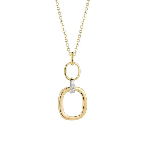 14K Yellow Gold Diamond Necklace