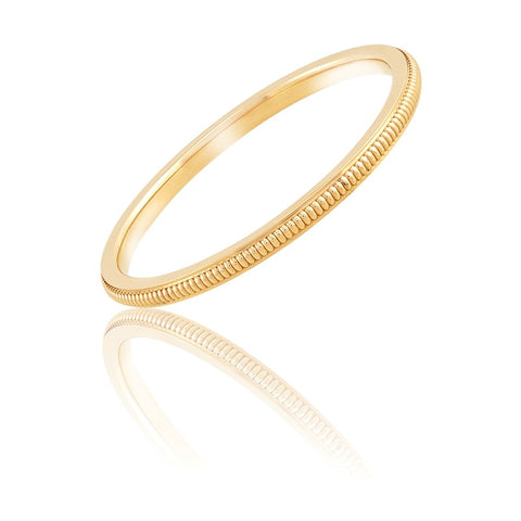 14K Yellow Gold Stacker Band Size 7.5