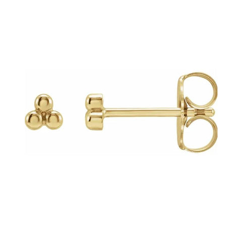 Single 14K Yellow Gold Stud Earring