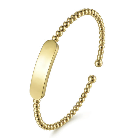 14K Yellow Gold Bujukan Cuff Bracelet