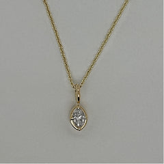 14K Yellow Gold Diamond Pendant