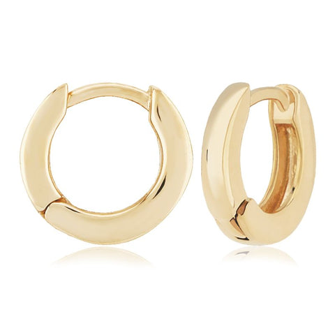 14K Yellow Gold Hinged Hoop Earrings