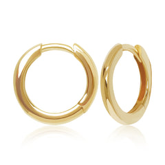 14K Yellow Gold Huggie Hoop Earrings