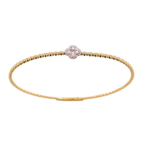 14K Yellow Gold Diamond Bangle Bracelet