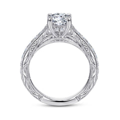 14K White Gold Diamond Semi-Mounting Only