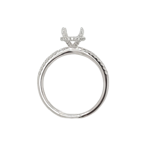 14K White Gold Diamond Semi-Mounting