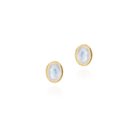 Sterling Silver Vermeil Moonstone Earrings