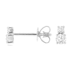 14K White Gold Diamond Earrings