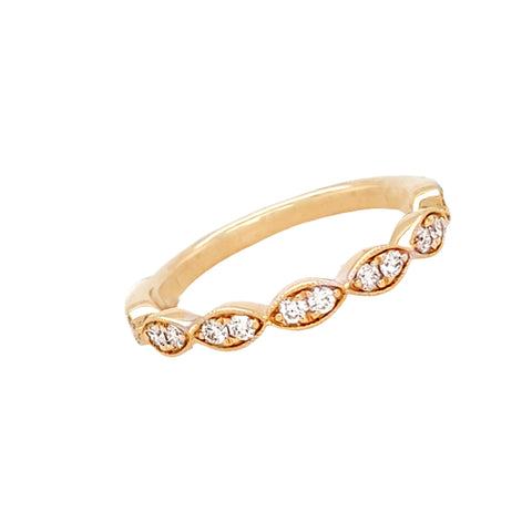 14K Yellow Gold Diamond Band