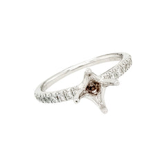 14K White Gold Diamond Semi-Mounting