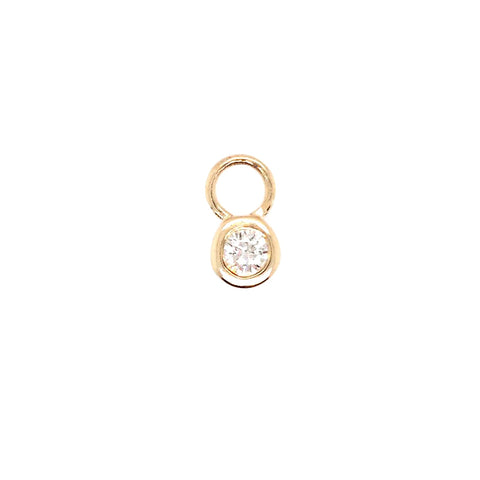 14K Yellow Gold Diamond Earring Charms