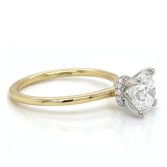 14K Yellow and White Gold Lab Grown Diamond Engagement Ring