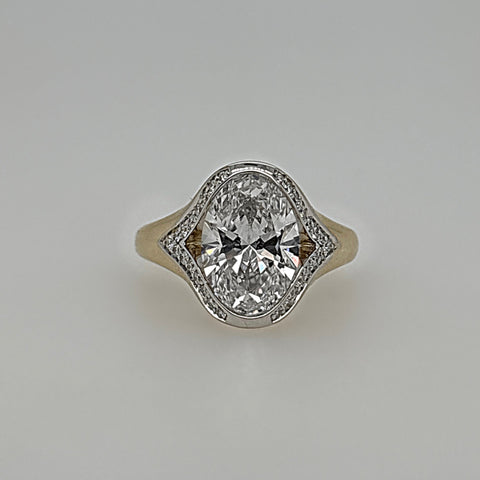 14K Yellow Gold Lab Grown Diamond Engagement Ring