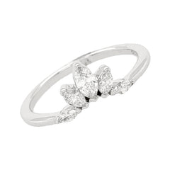 14K White Gold Marquise Shaped Diamond Ring