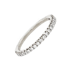 14K White Gold Diamond Band