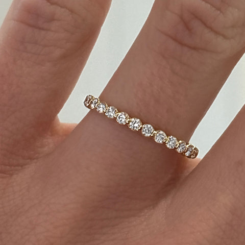 14K Yellow Gold Diamond Band