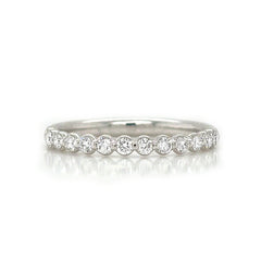 14K White Gold Diamond Band