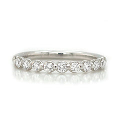 14K White Gold Diamond Band