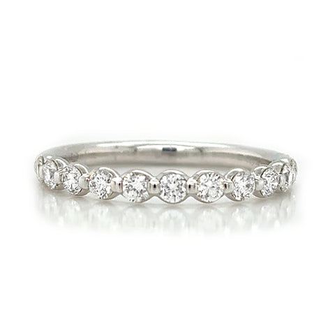 14K White Gold Diamond Band
