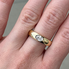 14K Yellow Gold Diamond Band