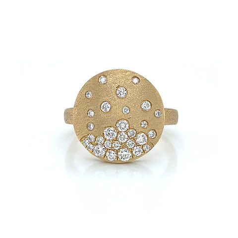 14K Yellow Gold Diamond Fashion Ring