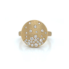 14K Yellow Gold Diamond Fashion Ring