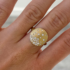14K Yellow Gold Diamond Fashion Ring