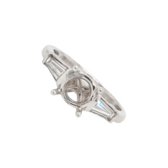 14K White Gold Diamond Semi-Mounting