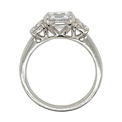 14K White Gold Three Stone Mounting Only