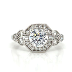 14K White Gold Diamond Engagement Ring *Mounting Only