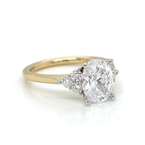 14K Yellow and White Gold Diamond Engagement Ring *Mounting Only