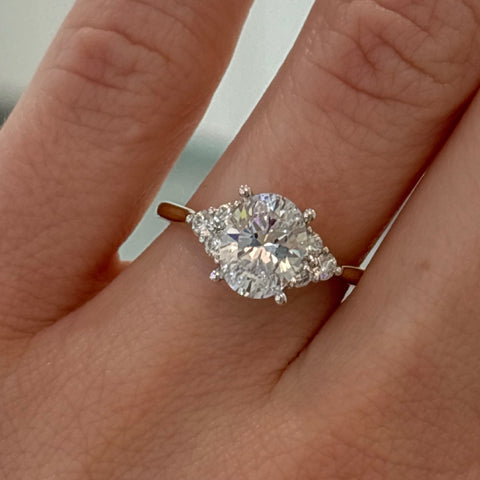 14K Yellow and White Gold Diamond Engagement Ring *Mounting Only