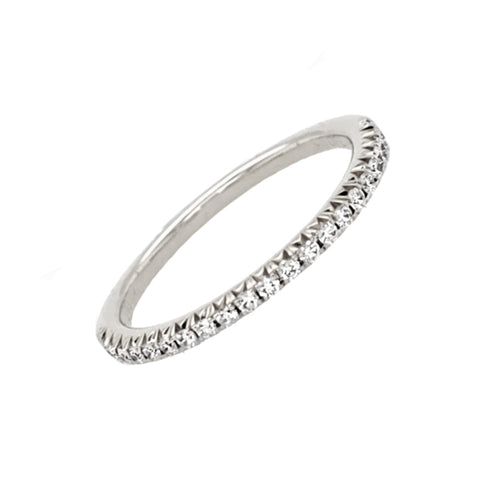 14K White Gold Diamond Band