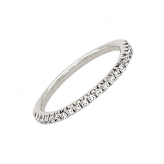 14K White Gold Diamond Band