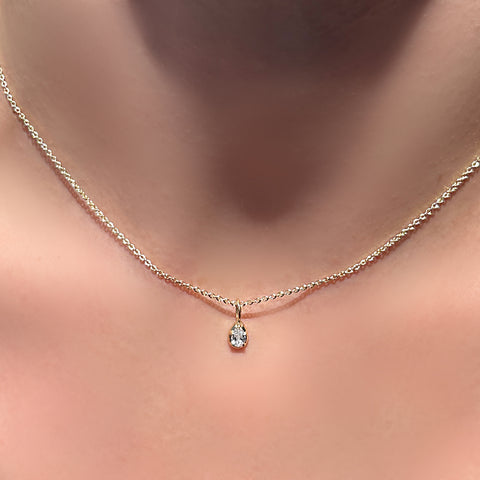 14K Yellow Gold Diamond Pendant